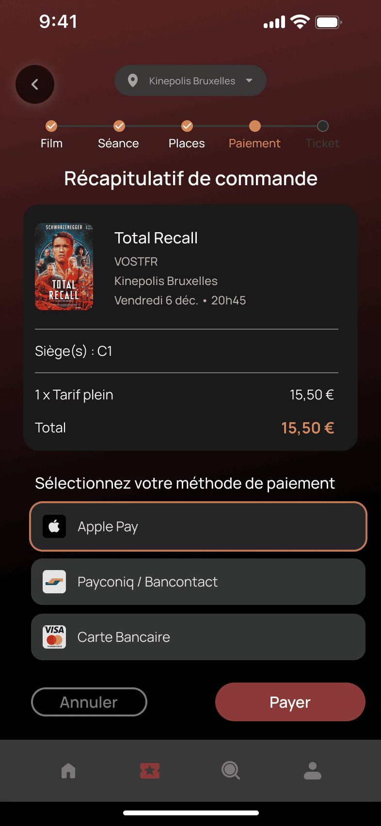 Écran 5 — App Cinéma