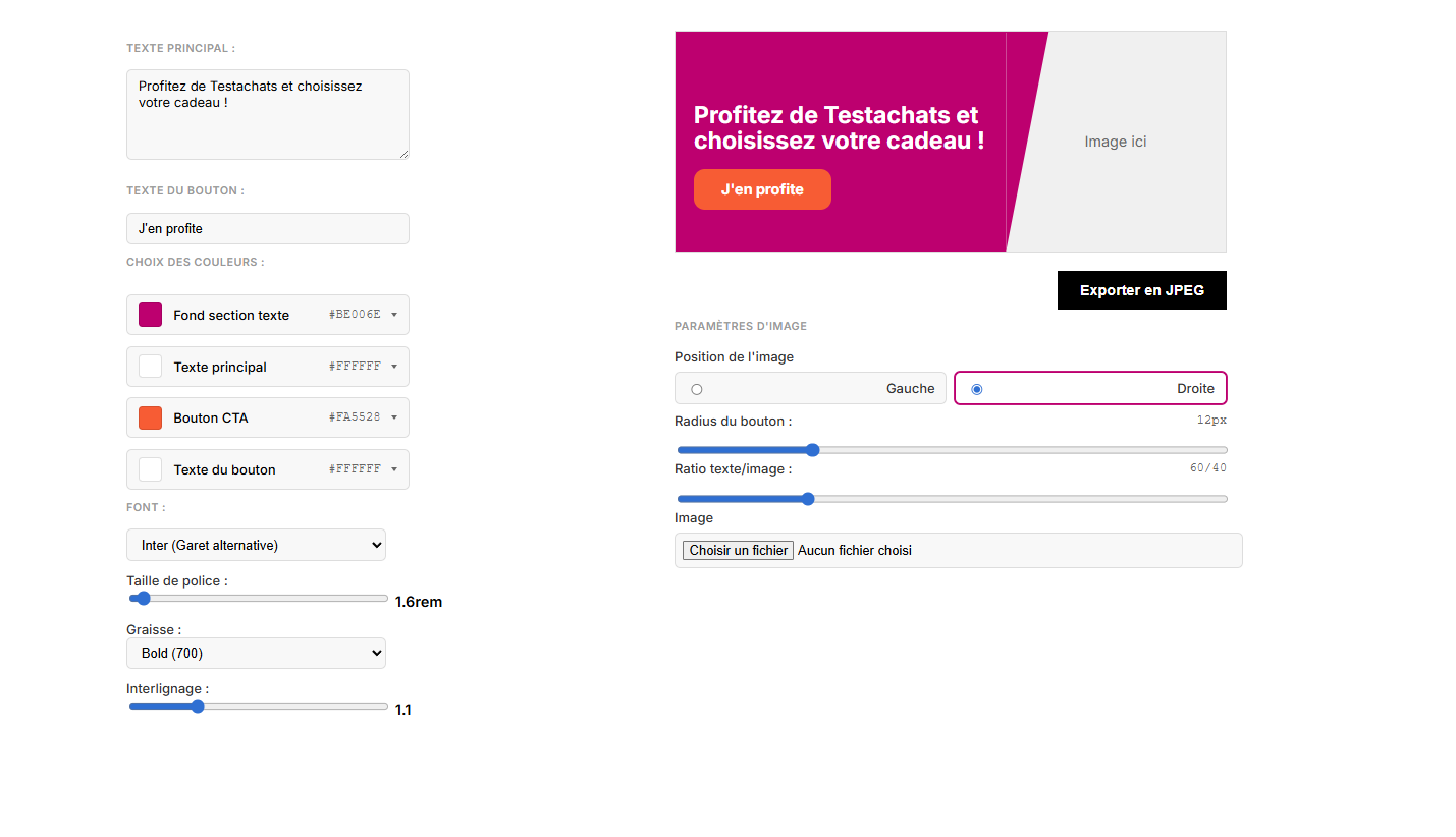 Générateur de headers & emailings